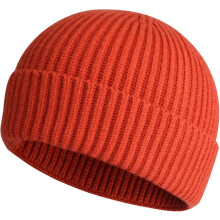 Kurze Fischermütze für Damen und Herren – Warme Wintermütze in Orange