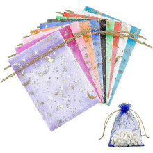 100 bunte Organza-Geschenktüten mit Kordelzug für Schmuck, Hochzeiten, Geburtstage und Valentinstagsgeschenke