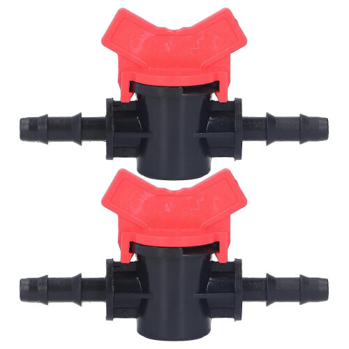 2PCS Flow Regulator ABS Plastic Liquid Control Stop Valve Water Pump Straight Through Valve 8mm Outer Diameter 1