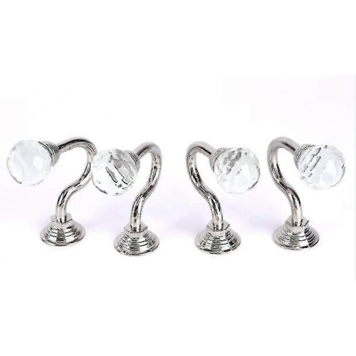 4 Pcs Crystal Curtain Holdbacks Hooks Drapery Tiebacks Tassel Holder 2