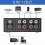 4-Way RCA Stereo Audio Switcher for DVD CD Player Speaker System Bidirectional Selector 4