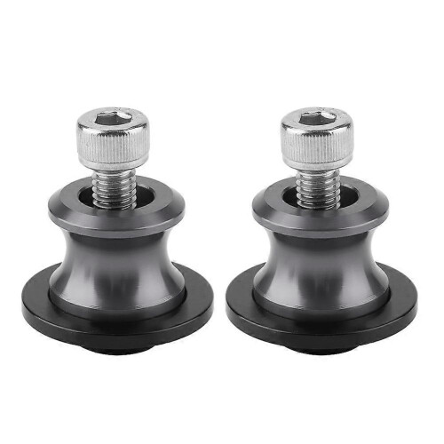 2 Stück 8 mm Motorrad-CNC-Hinterradständer-Schwingarm-Spulengleiter (Silber) 2