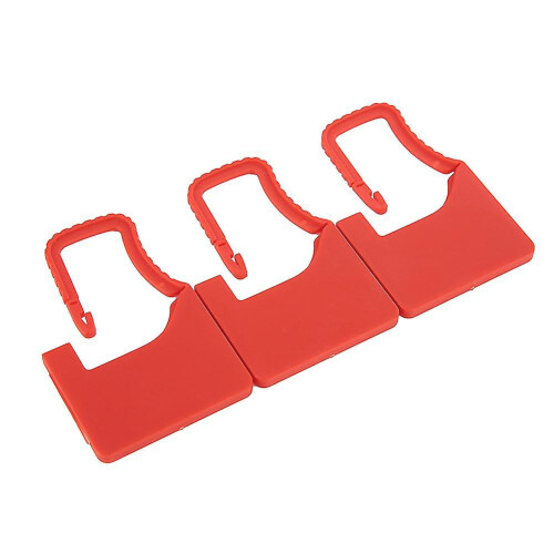 100Pcs Plastic Lock Disposable Seal Self locking Suitcase Shoes Bag Label Tag (Red) 1