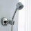 Powerful Suction Cup Shower Bracket Base Bathroom Shower Head Fixed Wall Bracket (silver) 4
