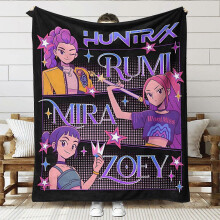 (150x200cm, SNT006) Stylish and trendy girl group pattern blanket, fantasy anime movie bedding, Kpop