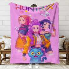 (150x200cm, SNT014) Stylish and trendy girl group pattern blanket, fantasy anime movie bedding, Kpop