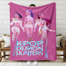 (150x200cm, SNT004) Stylish and trendy girl group pattern blanket, fantasy anime movie bedding, Kpop