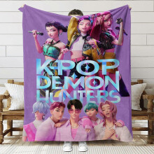 (150x130cm, SNT009) Stylish and trendy girl group pattern blanket, fantasy anime movie bedding, Kpop