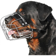 XL Metal Dog Muzzle for Large Sized Dogs Heavy Duty Rottweiler Muzzle Basket