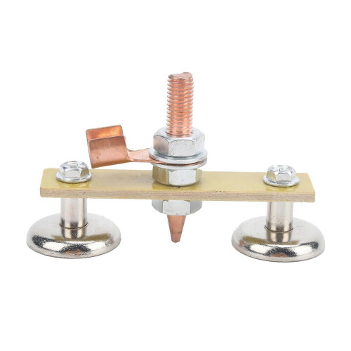 Welding Magnet Head Iron Insulation Board Double Ground Connector Spotter Tool 4mm 1