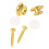 2 Pcs Guitar Strap Button Secure Locking Gold Metal Universal Guitar Strap End Pins 3
