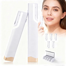 Sonic Dermaplane Razor for Women Face - Rechargeable Sonic Dermaplaning Tool with 5 Blades