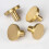 4 Pcs Round Cabinet Knobs, Solid Brass Dresser Knobs Brushed Gold Cabinet Knobs For Kitchen Drawers (1.1x0.79) 4