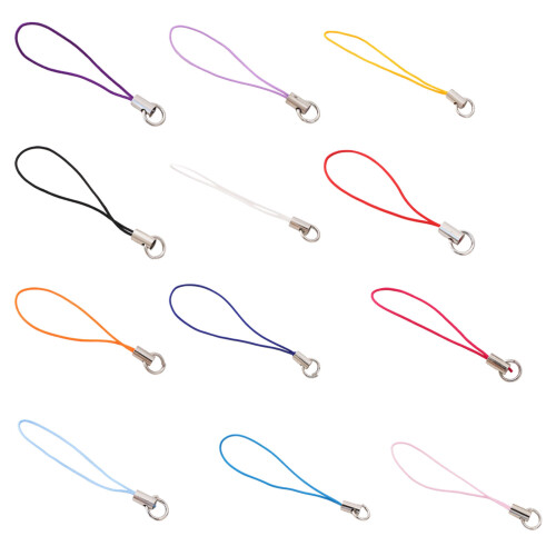 Soft Skin Friendly Polyester Phone Lanyard Featuring-Dark Blue 1