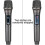 Wireless Microphone, Rechargeable Fixed Frequency Wireless Dual 2