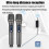 Wireless Microphone, Rechargeable Fixed Frequency Wireless Dual 4