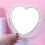 Makeup Mirror Heart Shaped Rotatable Double Sided Desktop Cosmetic Vanity Mirror(1pc, White) 6