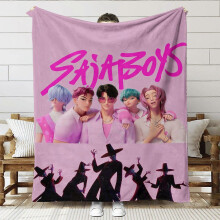 (150x200cm, SNT012) Stylish and trendy girl group pattern blanket, fantasy anime movie bedding, Kpop