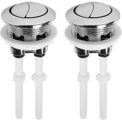 2 Pack Universal Toilet Cistern Push Buttons 38mm Dual Flush Pop Up Button Standard Double Flush Button 1