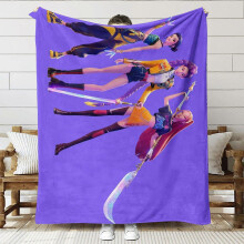 (150x200cm, SNT010) Stylish and trendy girl group pattern blanket, fantasy anime movie bedding, Kpop