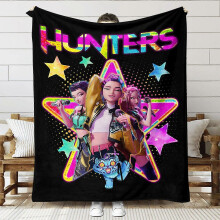 (150x200cm, SNT017) Stylish and trendy girl group pattern blanket, fantasy anime movie bedding, Kpop