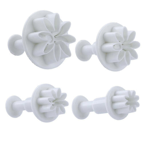 4Pcs Flower Plunger Cookie Cutter Biscuit Cake Decorating Baking Mould Mold Tool 2