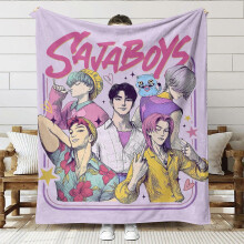 (150x130cm, SNT018) Stylish and trendy girl group pattern blanket, fantasy anime movie bedding, Kpop