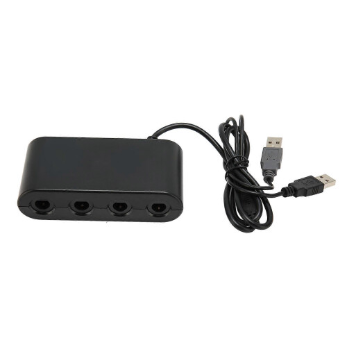 GC Controller Adapter 4 Ports 3 in 1 Game Controller Adapter with Turobo Function for Switch for Wii U PC 1