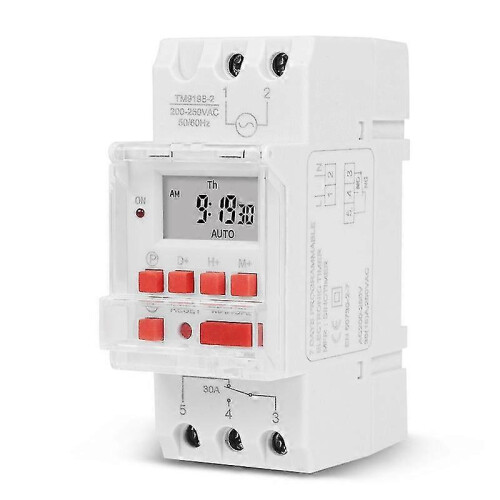 TM919B 220V 30A Programmable Digital Timer Switch DIN Automatic Timing Controller for Lights,Fans 1