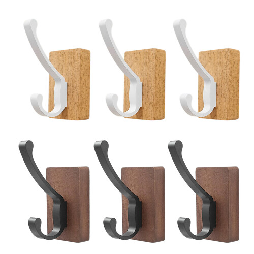 Natural Walnuts Door Hook Strong Adhesive Mount-White 1 1