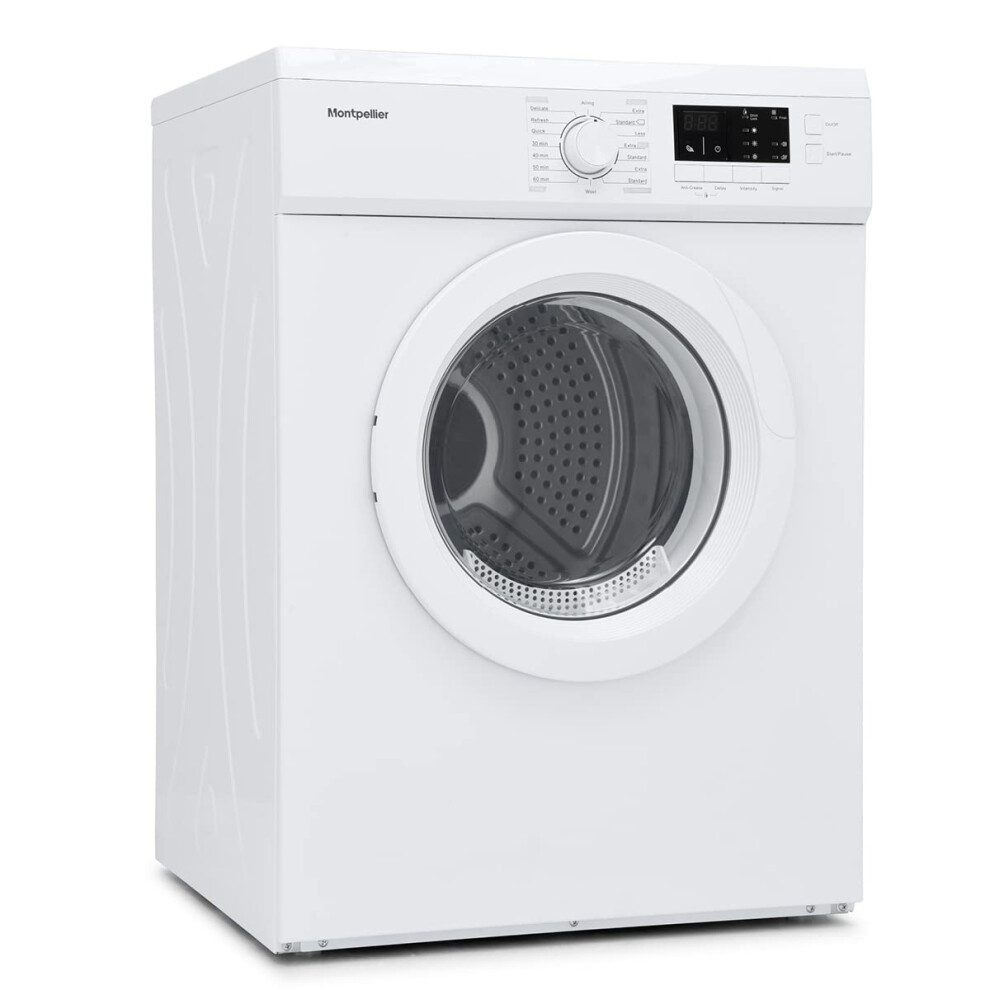 Montpellier Mvsd7w Freestanding 7Kg Vented Sensor Tumble Dryer - White