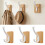 Natural Walnuts Door Hook Strong Adhesive Mount-White 1 3