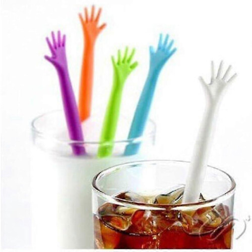 5 Pack Creative Cute Hand Shaped Stirrers - Tea Milk Coffee Juice Drink Muddler 1