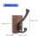 Natural Walnuts Door Hook Strong Adhesive Mount-White 1 4