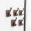 Natural Walnuts Door Hook Strong Adhesive Mount-White 1 5