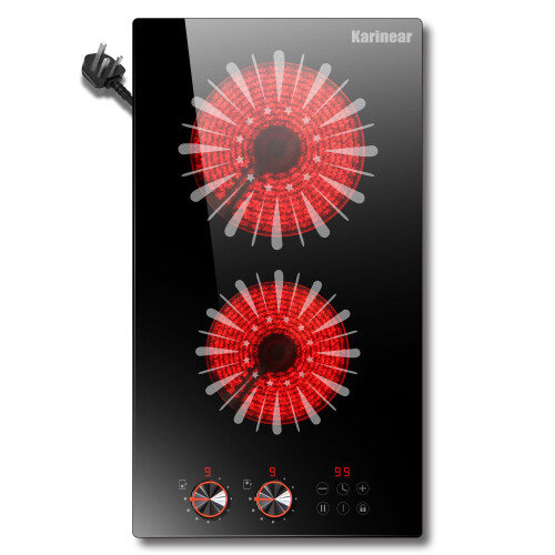 Karinear 2 Ring Ceramic Hob 30CM, Electric Hob