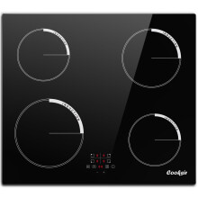 Induktionskochfeld 4 Platten, 6600W, Kochfeld Autark, 59cm Einbau