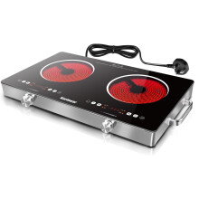 Karinear Double Ceramic Hob 2 Zone, 3200W Plug