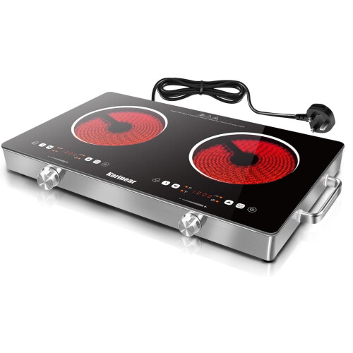 Karinear Double Ceramic Hob 2 Zone, 3200W Plug