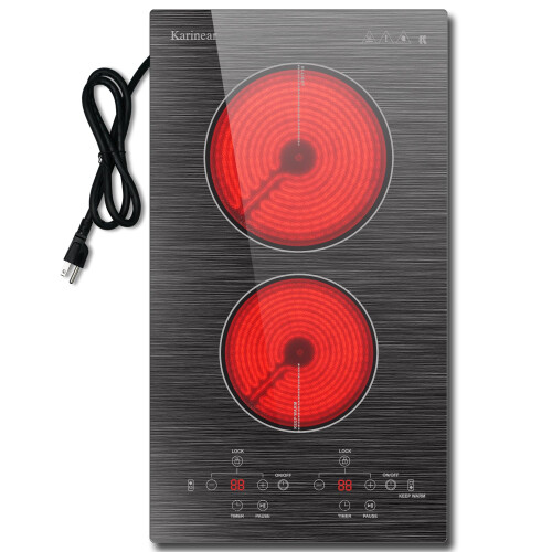 Karinear 2 Ring Ceramic Hob 30cm Electric Hob