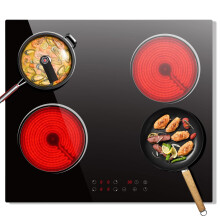 4 Zone Electric Hob, Nefaracy 59cm Ceramic Hob