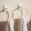Space Aluminum Rust Proof Towel Holder Round Shape- white 6