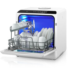 Table Top Dishwasher, Mini Countertop Dishwasher W/ 6 Programs, Delayed Start Function and Air Drying Function, and 5L Built-in Water Tank, No Instal