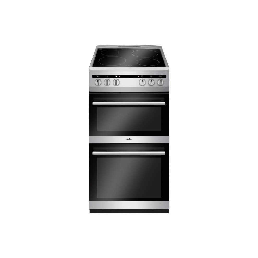 Amica Afc5100si 50Cm Electric Double Cavity Cooker With Silver