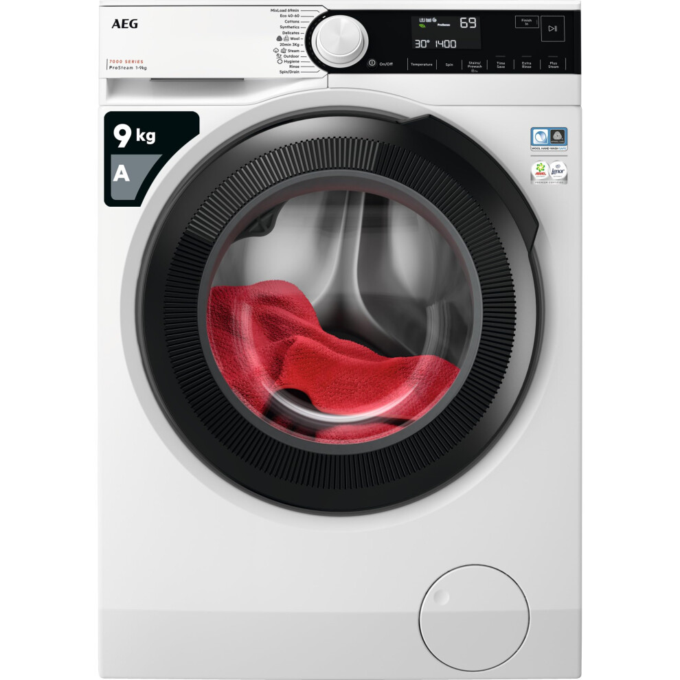 Aeg 7000 Series Washing Machine 9Kg Lfr73944b, Prosteam Freestanding W