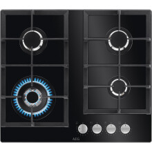 AEG 6000 Series Gas Hob HKB64420NB, 60cm, 4