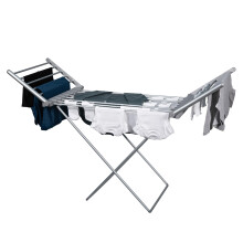 Abode Heated Electric Clothes Dryer Adjustable Clothes Airer with Foldable Wings & Protective Cover, Aluminium Drying Rack, Energy Efficient, Garment