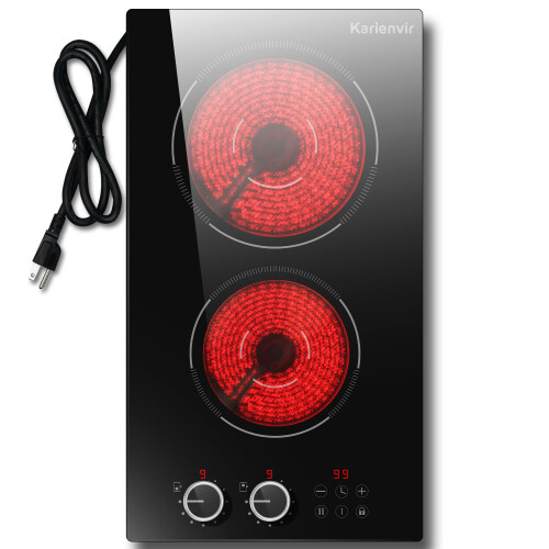 Electric Stove 2 burners, Plug in Electrical Cooktop