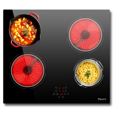 Disaenvir glass ceramic hob 4 plates 60cm 6000W