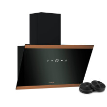 Klarstein FlashLine 60 Cooker Hood - 60cm Kitchen Extractor, Touchscreen, 578 m³/h Air Flow, A++ Energy Efficiency, Quiet 34.5 dB, LED Lighting, Blac